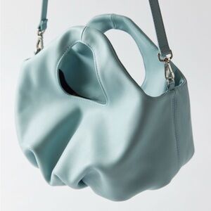 Blame Lilac Blue Butter Leather Handbag Purse